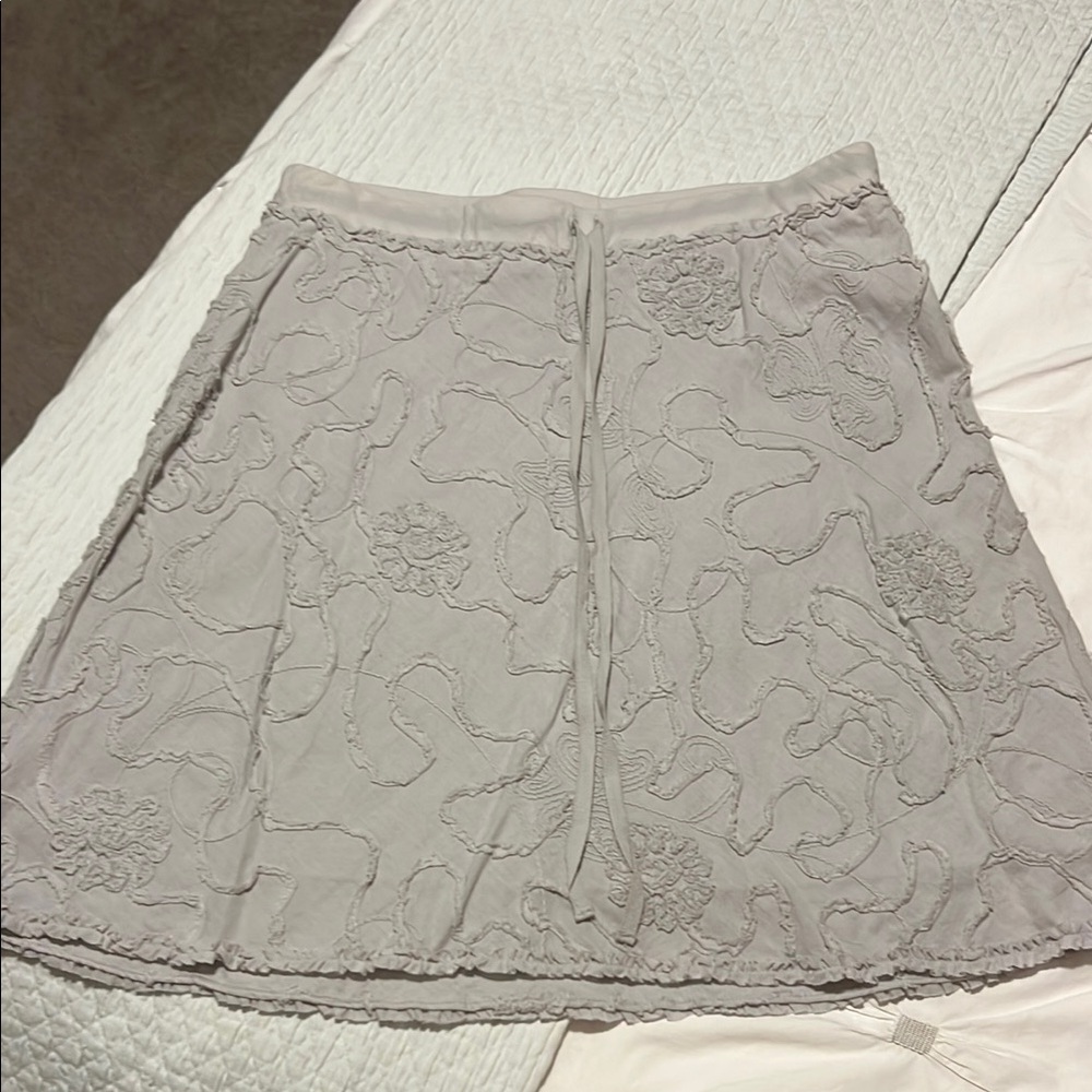 Max Studio Gray A-Line Knee-Length Lined Skirt